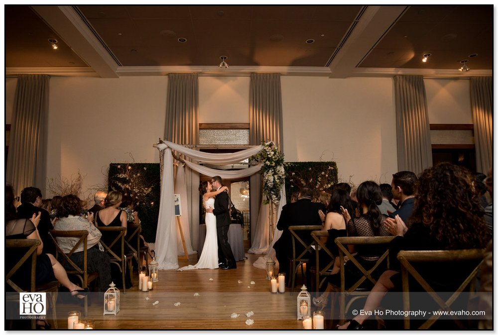 First Kiss During A Jewish Wedding Ceremony At The River